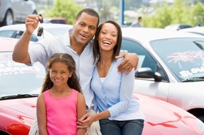 Happy Family with Vehicle Keys